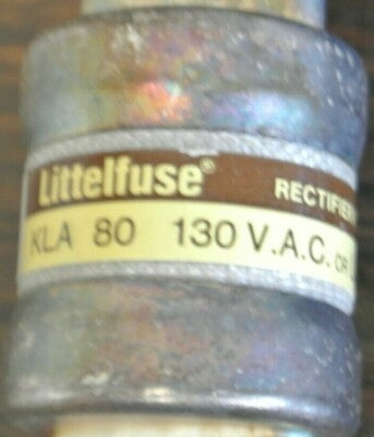 LITTELFUSE KLA80 / SEMICONDUCTOR / RECTIFIER FUSE / 80A / 130V / NEW SURPLUS1