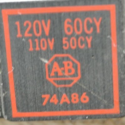 ALLEN-BRADLEY 74A86 COIL for STARTERS, CONTACTORS - 110/120V, 50/60Hz1
