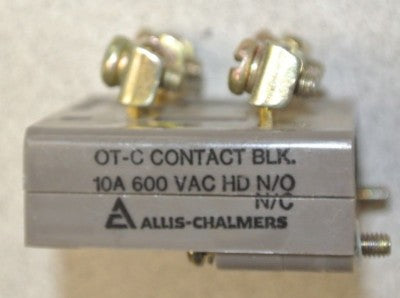 ALLIS-CHALMERS OT-C / 25-120-276-006 CONTACT BLOCK / 600VAC / 10A / NEW SURPLUS 1