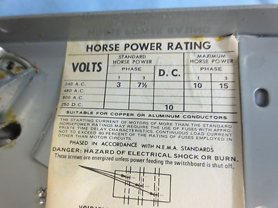 I-T-E V2B2222LR VACU-BREAK PANELBOARD & SWITCHBOARD UNIT 240V 30-30A NEW SURPLUS2