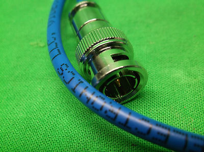 HOLLAND ELECTRONICS 07-20-1794 BNC-BNC MINI COAX CABLE BLUE - 24" - NEW IN BAG2