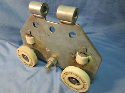 TROLLEY HANGER 3-INCH NYLON WHEELS, 1-1/4" NYLON ROLLERS - NO BRAND MARKS0