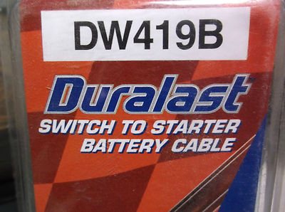 DURALAST DW419B SWITCH TO STARTER BATTERY CABLE - 4-GAUGE CABLE - 19" OAL2