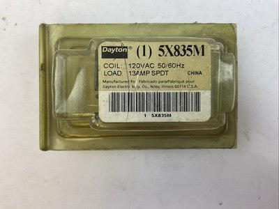 DAYTON 5X83M RELAY COIL 120VAC 50/60HZ LOAD 13AMP SPDT0