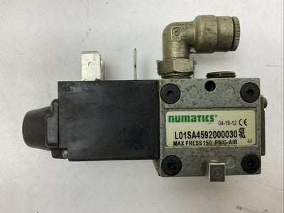 NUMATICS L01SA4592000030 SOLENOID VALVE 237-961B 110-120/60 100-115/50 0.06AMPS0