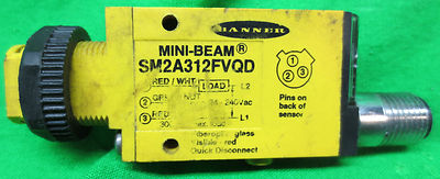 BANNER SM2A312FVQD MINI-BEAM PHOTOELECTRIC SENSOR0