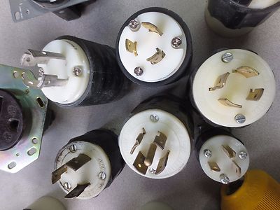 MIXED LOT of ELECTRICAL PLUGS and RECEPTACLES - VERY GOOD - LOT of 181