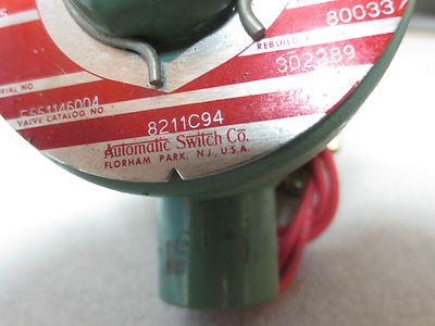 ASCO 8211C94 SOLENOID VALVE 110/120 1/2 PIPE 5/8 ORIFICE 100psi 3