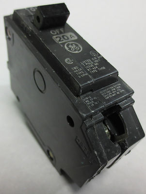 GENERAL ELECTRIC SWD HACR TYPE RT-664 / THQB 20A 1 POLE CIRCUIT BREAKER0