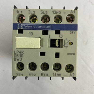 TELEMECANIQUE LP4K0610BW3 600V 20A 3PH 3HP CONTACTOR 24V COIL0