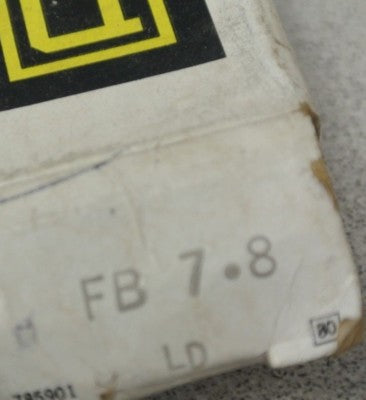 SQUARE D / FB7.8 / OVERLOAD RELAY HEATER ELEMENT / THERMAL UNIT / NEW SURPLUS4