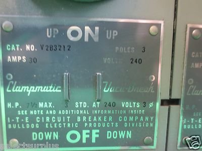 ITE Clampmatic Vacu-break V2B3212 30 A 240 V 7 1/2 HP1