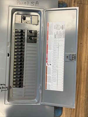 SQUARE D QOC42US BREAKER PANELBOARD TYPE 1 SER S01 200AMP MAIN BREAKER3