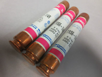 FERRAZ SHAWMUT TRS6-1/4R TRI-ONIC DUAL-ELEMENT TIME-DELAY 6-1/4A 600VAC LOT of 30