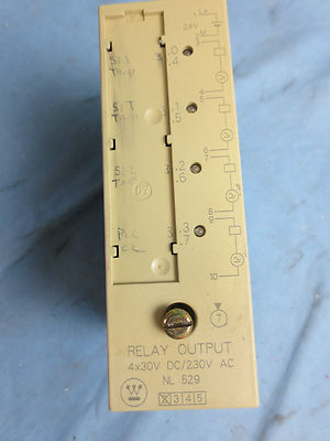 WESTINGHOUSE NL-529 RELAY OUTPUT MODULE 4x30VDC, 230VAC0