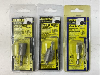 EAZYPOWER 88245, 88247 & 88243 GET IT OUT ROUNDED NUT ONE WAY SCREW REMOVER/0