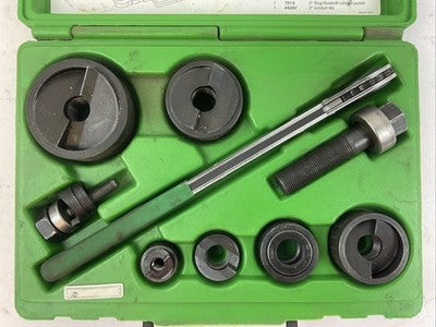 GREENLEE 7238SB 1/2"-2" CONDUIT SIZE KNOCKOUT PUNCH KIT W/ RATCHETING BOX END3