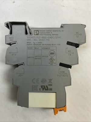 PHOENIX CONTACT PLC-BSC-24DC/21HC TERMINAL BLOCK 29 61 312 RELAY 16A 250VAC0