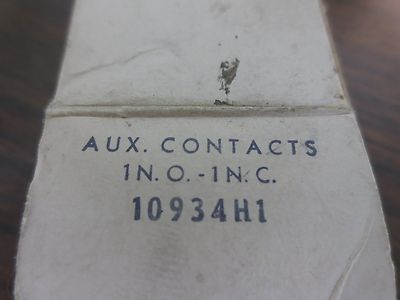 CUTLER-HAMMER 10934H1 AUXILIARY CONTACT 1 N.O. / 1 N.C. - NEW SURPLUS1
