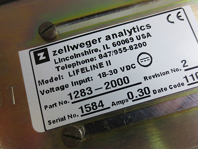 ZELLWEGER ANALYTICS 1283-2000 LIFELINE II MDA SCIENTIFIC - EXTRACTIVE DETECTOR2