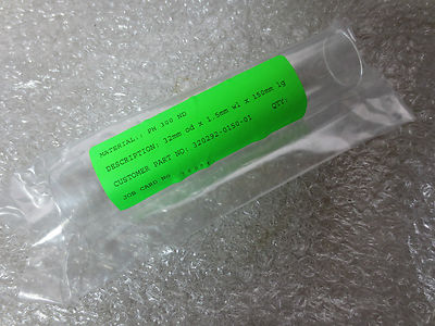 HANOVIA UV 320292-0150-01 SLEEVE 32mm x 1.5mm X 150mm CLEAR LIGHTING PH 300 ND3