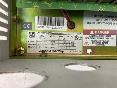 ALLEN BRADLEY 1336F-BRF75-AA-EN-GMS1 AC DRIVE 1336 PLUS II SENSORLESS VECTOR1