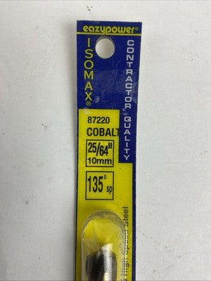 EAZYPOWER 87220 COBALT 25/64" 10mm 135°sp ISOMAX DRILL BIT CONTRACTOR QUALITY1