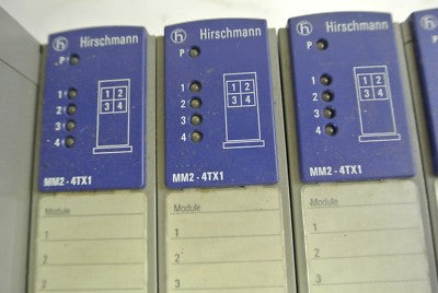 HIRSCHMANN MM2-4TX1 CLASS 1 4-PORT MICE MEDIA MODULE (21 pcs) + MS3124-4 (4pcs)1