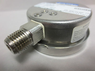 McDANIEL CODE KH 0-400 psi GAUGE 2-1/2" 1/4" NPT - LIQUID-FILLED - 316SS2