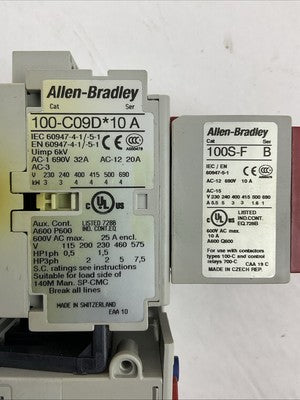 ALLEN BRADLEY STARTER (100S-C09DJ14C (100-C09D*10 +100S-F) + 193-EECB 1.0-5.0A)2