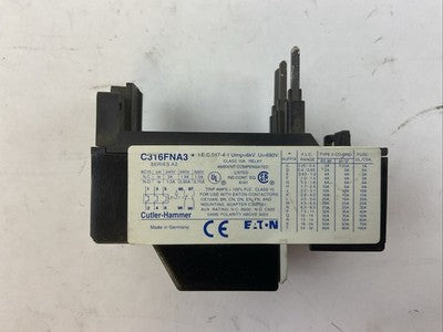 CUTLER HAMMER C316FNA3* OVERLOAD RELAY 6-8.5A1