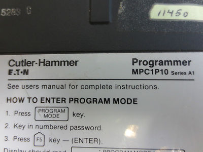 CUTLER-HAMMER MPC1P10 PROGRAMMER / CONTROLLER - EATON4