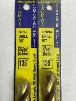 EAZYPOWER  135° ISOMAX DRILL BIT CONTRACTOR QUALITY 87093 27/64" & 87094 7/16"1