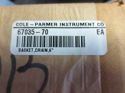 COLE-PARMER 67035-70 DRAIN BASKET for MODULAR STAINLESS STEEL DRYING RACKS - NEW3