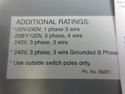 I-T-E SIEMENS V2B3211 VACU-BREAK PANELBOARD UNIT, 240VAC 30-30A 2-CIRCUIT SWITCH10