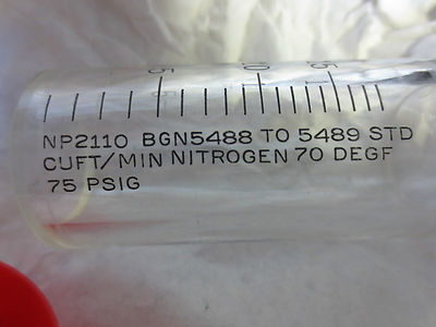 NP2110 GN5488 TO 5489 STD CuFt/MIN NITROGEN 70DEG 75 PSIG CALIBRATED GLASS SCALE3