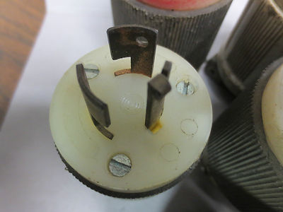 MIXED LOT of 7 HUBBELL & ARROW-HART 3- & 4-PRONG PLUGS and RECEPTACLES5