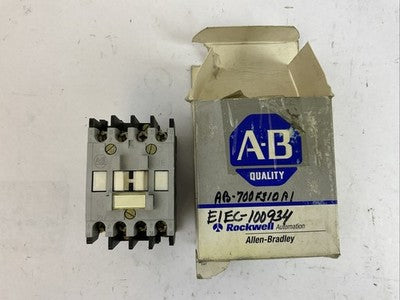 ALLEN BRADLEY 700-F310A1 SER C CONTACTOR HA473 COIL 120V 60HZ 110V 50HZ0