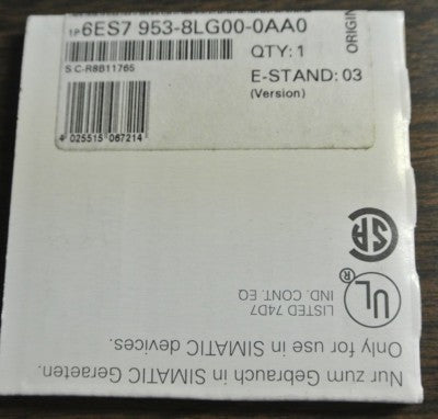 SIEMENS 6ES7 953-8LG00-0AA0 - SIMATIC MICRO MEMORY CARD - 128KB - NEW SURPLUS0