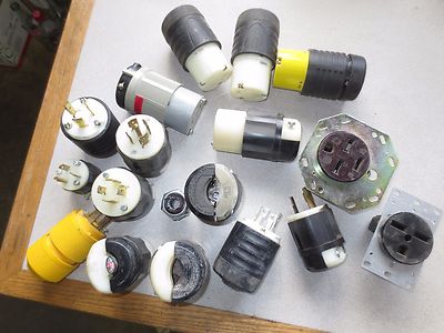 MIXED LOT of ELECTRICAL PLUGS and RECEPTACLES - VERY GOOD - LOT of 180