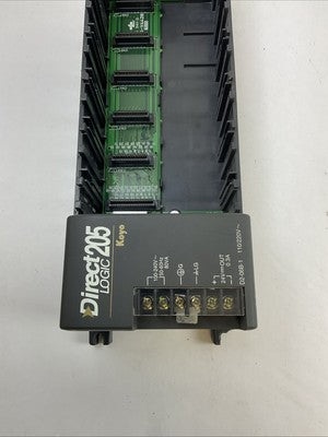 KOYO DIRECT LOGIC D2-06B-1 6 SLOT PLC RACK 240VAC 50/60HZ 80VA2