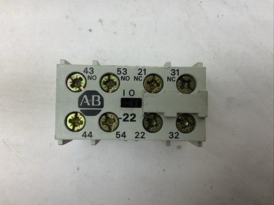 ALLEN BRADLEY 195-MB22 SER A 500VAC 10A AUXILIARY CONTACT BLOCK0