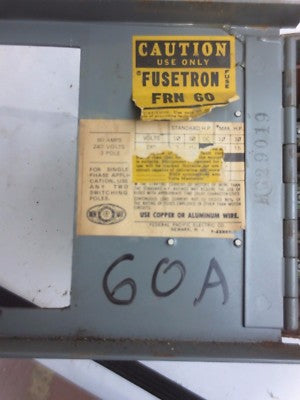 FPE / FEDERAL PACIFIC QMQB-6632 PANEL SWITCH - 240VAC, 60A, 3-POLE5