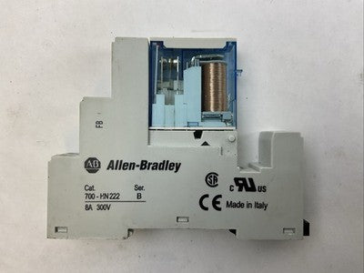 ALLEN BRADLEY 700-HK32Z24 SER B 24VDC RELAY 700-HN222 SER B 8A 300V RELAY BASE1