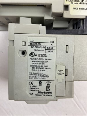 ALLEN BRADLEY STARTER (100S-C09DJ14C (100-C09D*10 +100S-F) + 193-EECB 1.0-5.0A)3