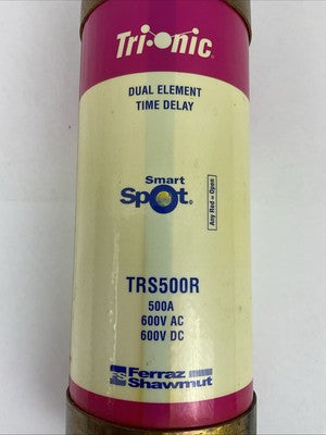 FERRAZ SHAWMUT TRS500R 600V 500A TRI-ONIC SMART SPOT DUAL ELEMENT TIME DELAY1