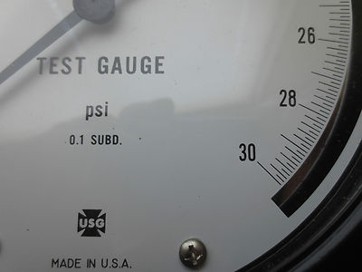 AMETEK 3420P-30 PANEL-MOUNT TEST GAUGE - 30psi, 5" - RECALIBRATED 1/2ANPT1