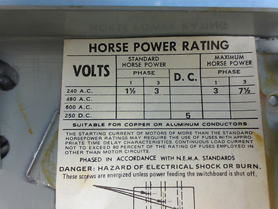 I-T-E V2B2211LM VACU-BREAK PANELBOARD & SWITCHBOARD UNIT 240V 30-30A NEW SURPLUS5