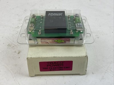 TRACO POWER TEP 75-2413WI-CMF POWER ISOLATED DC/DC CONVERTER OUTPUT 15VDC 5A0