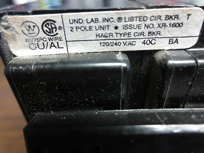 WESTINGHOUSE BA220 QUICKLAG CIRCUIT BREAKER 20A, 2-POLE - CUTLER-HAMMER1